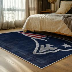nfl new england patriots area rug non slip football carpet home decor gift idea for fans bedroom nep142