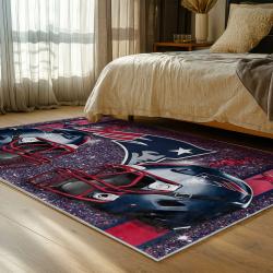 nfl new england patriots area rug non slip football carpet home decor gift idea for fans bedroom nep145