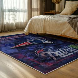 nfl new england patriots area rug non slip football carpet home decor gift idea for fans bedroom nep147