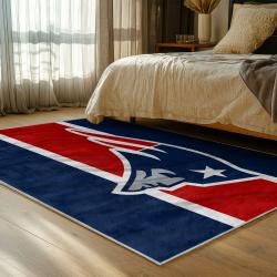 nfl new england patriots area rug non slip football carpet home decor gift idea for fans bedroom nep148