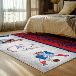 nfl new england patriots area rug non slip football carpet home decor gift idea for fans bedroom nep151