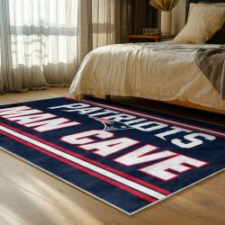 nfl new england patriots area rug non slip football carpet home decor gift idea for fans bedroom nep155