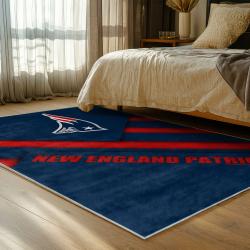 nfl new england patriots area rug non slip football carpet home decor gift idea for fans bedroom nep157
