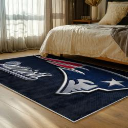 nfl new england patriots area rug non slip football carpet home decor gift idea for fans bedroom nep182