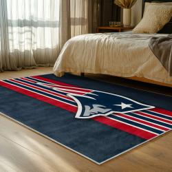 nfl new england patriots area rug non slip football carpet home decor gift idea for fans bedroom nep191