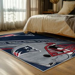 nfl new england patriots area rug non slip football carpet home decor gift idea for fans bedroom nep57