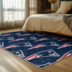 nfl new england patriots area rug non slip football carpet home decor gift idea for fans bedroom nep60