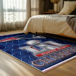 nfl new england patriots area rug non slip football carpet home decor gift idea for fans bedroom nep62