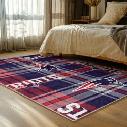 nfl new england patriots area rug non slip football carpet home decor gift idea for fans bedroom nep63