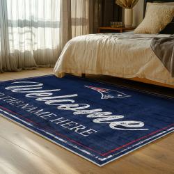 nfl new england patriots area rug non slip football carpet home decor gift idea for fans bedroom nep65