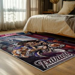 nfl new england patriots area rug non slip football carpet home decor gift idea for fans bedroom nep68