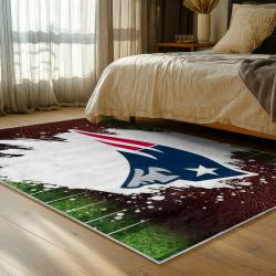 nfl new england patriots area rug non slip football carpet home decor gift idea for fans bedroom nep70