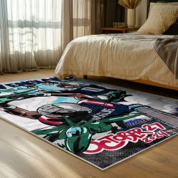 nfl new england patriots area rug non slip football carpet home decor gift idea for fans bedroom nep75