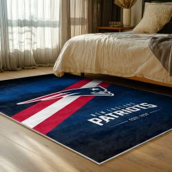 nfl new england patriots area rug non slip football carpet home decor gift idea for fans bedroom nep79