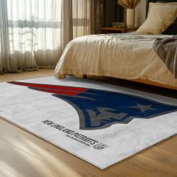 nfl new england patriots area rug non slip football carpet home decor gift idea for fans bedroom nep80