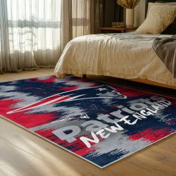 nfl new england patriots area rug non slip football carpet home decor gift idea for fans bedroom nep84