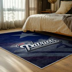 nfl new england patriots area rug non slip football carpet home decor gift idea for fans bedroom nep86