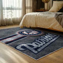 nfl new england patriots area rug non slip football carpet home decor gift idea for fans bedroom nep87
