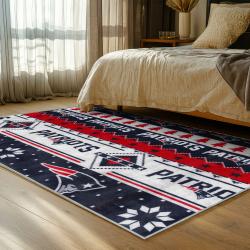 nfl new england patriots area rug non slip football carpet home decor gift idea for fans bedroom nep91