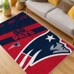nfl new england patriots area rug non slip football carpet home decor gift idea for fans living room nep100