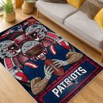 nfl new england patriots area rug non slip football carpet home decor gift idea for fans living room nep103