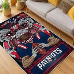 NFL New England Patriots Area Rug Non-Slip football Carpet Home Decor Gift Idea For Fans NEP103