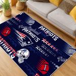 nfl new england patriots area rug non slip football carpet home decor gift idea for fans living room nep117