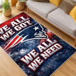NFL New England Patriots Area Rug Non-Slip football Carpet Home Decor Gift Idea For Fans NEP124