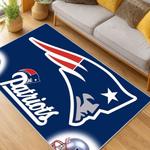 nfl new england patriots area rug non slip football carpet home decor gift idea for fans living room nep125