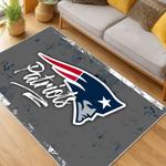 nfl new england patriots area rug non slip football carpet home decor gift idea for fans living room nep128
