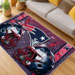 nfl new england patriots area rug non slip football carpet home decor gift idea for fans living room nep145