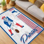 nfl new england patriots area rug non slip football carpet home decor gift idea for fans living room nep149