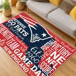 nfl new england patriots area rug non slip football carpet home decor gift idea for fans living room nep159