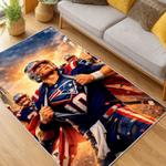 nfl new england patriots area rug non slip football carpet home decor gift idea for fans living room nep165