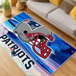nfl new england patriots area rug non slip football carpet home decor gift idea for fans living room nep167