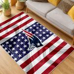 nfl new england patriots area rug non slip football carpet home decor gift idea for fans living room nep172