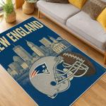 nfl new england patriots area rug non slip football carpet home decor gift idea for fans living room nep201