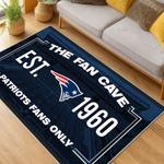 nfl new england patriots area rug non slip football carpet home decor gift idea for fans living room nep51