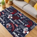 nfl new england patriots area rug non slip football carpet home decor gift idea for fans living room nep54