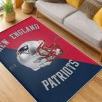 nfl new england patriots area rug non slip football carpet home decor gift idea for fans living room nep56
