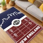 nfl new england patriots area rug non slip football carpet home decor gift idea for fans living room nep93