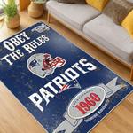 nfl new england patriots area rug non slip football carpet home decor gift idea for fans living room nep94