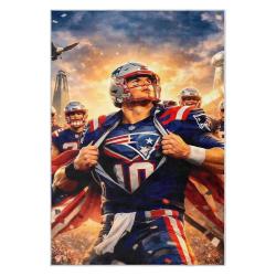 nfl new england patriots area rug non slip football carpet home decor gift idea for fans nep165