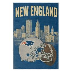 nfl new england patriots area rug non slip football carpet home decor gift idea for fans nep201