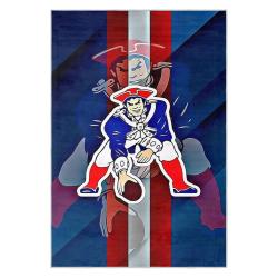 nfl new england patriots area rug non slip football carpet home decor gift idea for fans nep76