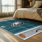 nfl philadelphia eagles footbball team logo sport carpet area rug home bed room pe102