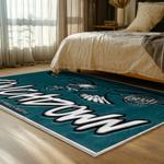nfl philadelphia eagles footbball team logo sport carpet area rug home bed room pe103