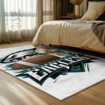 nfl philadelphia eagles footbball team logo sport carpet area rug home bed room pe104