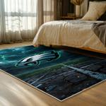 nfl philadelphia eagles footbball team logo sport carpet area rug home bed room pe115