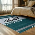 nfl philadelphia eagles footbball team logo sport carpet area rug home bed room pe117